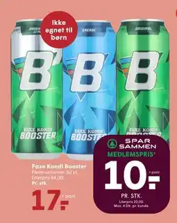 SPAR Faxe Kondi Booster, DKK 17, App-pris tilbud
