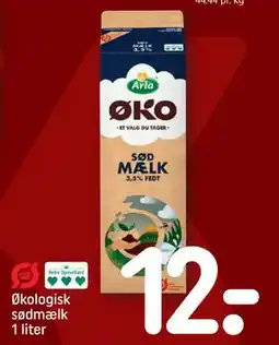 REMA 1000 Økologisk sødmælk 1 liter, DKK 12 tilbud