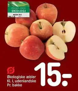 REMA 1000 Økologiske æbler Kl. I, udenlandske Pr. bakke, DKK 15 tilbud