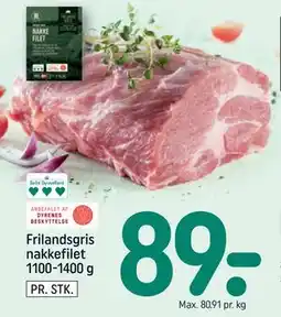 REMA 1000 Frilandsgris nakkefilet 1100-1400 g, DKK 89 tilbud