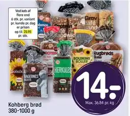 REMA 1000 Kohberg brød 380-1000 g, DKK 14 tilbud