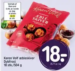 REMA 1000 Karen Volf æbleskiver Dybfrost 18 stk./504 g, DKK 18 tilbud