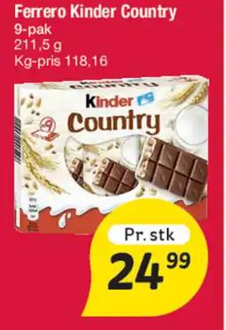 Fakta Tyskland Ferrero Kinder Country tilbud