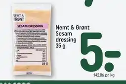 REMA 1000 Nemt & Grønt Sesam dressing 35 g, DKK 5 tilbud