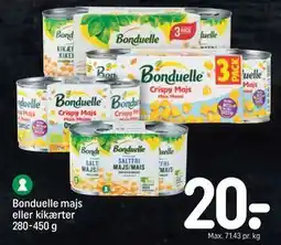 REMA 1000 Bonduelle majs eller kikærter 280-450 g, DKK 20 tilbud