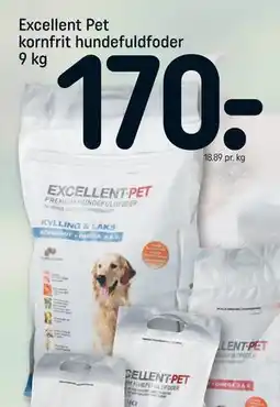 REMA 1000 Excellent Pet kornfrit hundefuldfoder 9 kg, DKK 170 tilbud