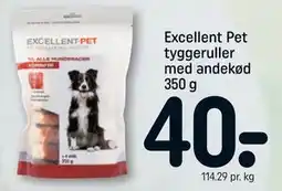 REMA 1000 Excellent Pet tyggeruller med andekød 350 g, DKK 40 tilbud