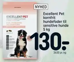 REMA 1000 Excellent Pet kornfrit hundefoder til sensitive hunde 5 kg, DKK 130 tilbud
