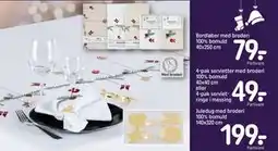 REMA 1000 Juledug med broderi 100% bomuld 140x320 cm, DKK 199 tilbud