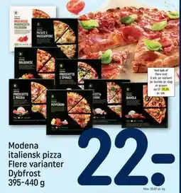 REMA 1000 Modena italiensk pizza Flere varianter Dybfrost, DKK 22 tilbud