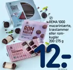 REMA 1000 REMA 1000 mazarintærte, træstammer eller romkugler, DKK 12 tilbud