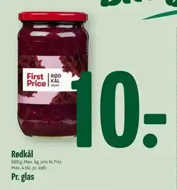 Min Købmand Rødkål, DKK 10 tilbud