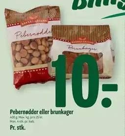 Min Købmand Pebernødder eller brunkager, DKK 10 tilbud