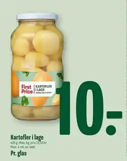 Min Købmand Kartofler i lage, DKK 10 tilbud