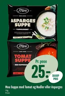 Min Købmand Mou Suppe med Tomat og Nudler eller Asparges, DKK 25 tilbud