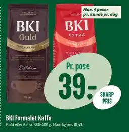 Min Købmand BKI Formalet Kaffe, DKK 39 tilbud