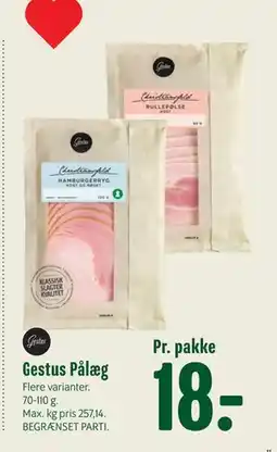 Min Købmand Gestus Pålæg, DKK 18 tilbud