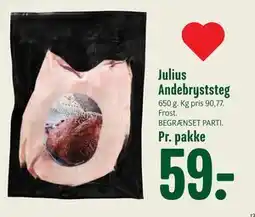 Min Købmand Julius Andebryststeg, DKK 59 tilbud