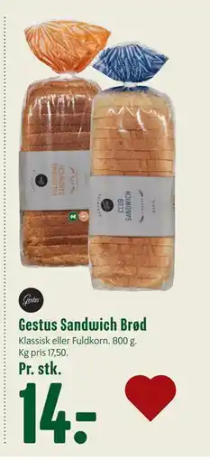 Min Købmand Gestus Sandwich Brød, DKK 14 tilbud