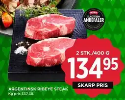MENY ARGENTINSK RIBEYE STEAK, DKK 134.95 tilbud