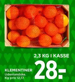 MENY KLEMENTINER, DKK 28 tilbud