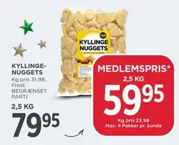 MENY KYLLINGENUGGETS, DKK 79.95, App-pris tilbud