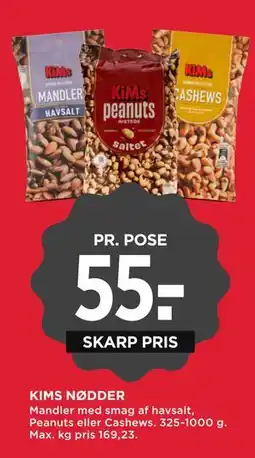 MENY KIMS NØDDER, DKK 55 tilbud