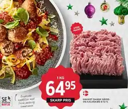 MENY HAKKET DANSK GRISEOG KALVEKØD 8-12 %., DKK 64.95 tilbud