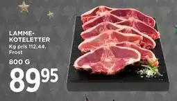 MENY LAMMEKOTELETTER, DKK 89.95 tilbud
