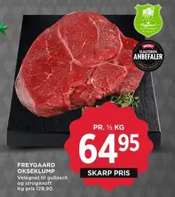 MENY FREYGAARD OKSEKLUMP, DKK 64.95 tilbud