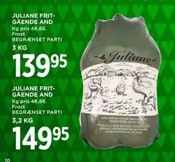 MENY JULIANE FRITGÅENDE AND tilbud