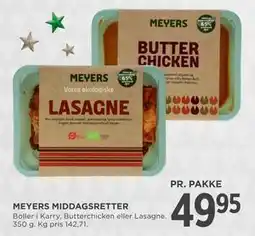 MENY MEYERS MIDDAGSRETTER, DKK 49.95 tilbud