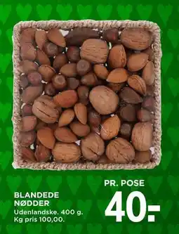 MENY BLANDEDE NØDDER, DKK 40 tilbud