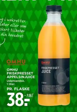 MENY OMHU FRISKPRESSET APPELSINJUICE, DKK 38 tilbud