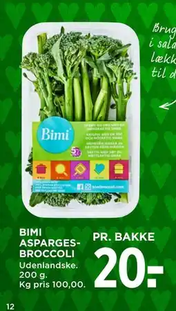 MENY BIMI ASPARGES BROCCOLI, DKK 20 tilbud