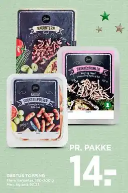 MENY GESTUS TOPPING, DKK 14 tilbud