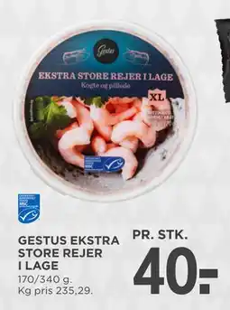 MENY GESTUS EKSTRA STORE REJER I LAGE, DKK 40 tilbud