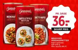 MENY BEAUVAIS MIDDAGSRETTER, DKK 36 tilbud