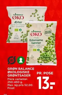 MENY GRØN BALANCE ØKOLOGISKE GRØNTSAGER, DKK 13 tilbud