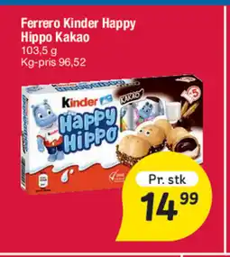 Fakta Tyskland Ferrero Kinder Happy Hippo Kakao tilbud