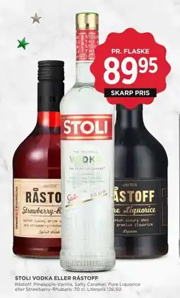 MENY STOLI VODKA ELLER RÅSTOFF, DKK 89.95 tilbud