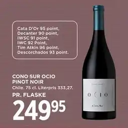 MENY CONO SUR OCIO PINOT NOIR, DKK 249.95 tilbud