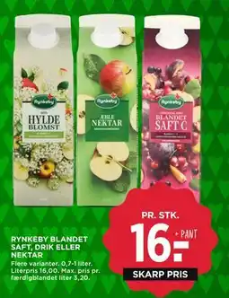 MENY RYNKEBY BLANDET SAFT, DRIK ELLER NEKTAR, DKK 16 tilbud