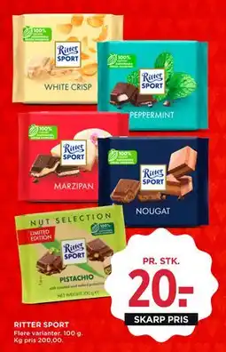 MENY RITTER SPORT, DKK 20 tilbud