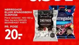 MENY NØRREGADE ELLER SPANGSBERG SLIKPOSE, DKK 20 tilbud