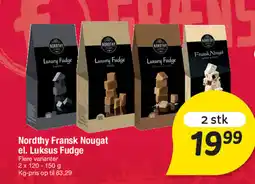 Fakta Tyskland Nordthy Fransk Nougat el. Luksus Fudge tilbud