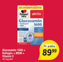 Fakta Tyskland Glucosamin 1600 + Kollagen + MSM + Vitamin C 40 kapsler tilbud