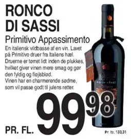 ABC Lavpris RONCO DI SASSI Primitivo appassimento tilbud