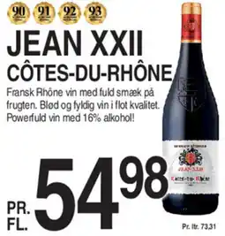 ABC Lavpris JEAN XXII Côtes-du-rhône tilbud