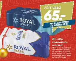 Bilka Øl-eller sodavands- marked tilbud